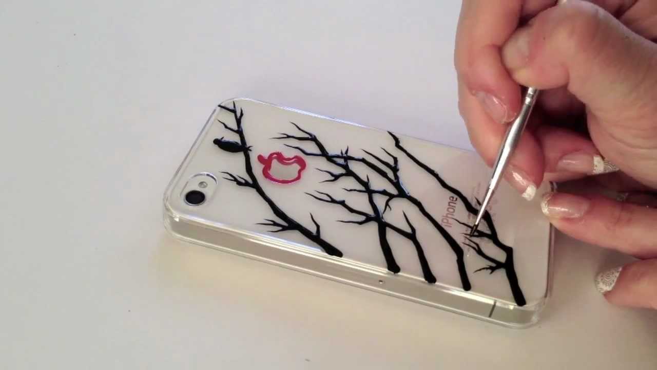 drawing-on-iphone-case-a-bird-on-the-tree-youtube
