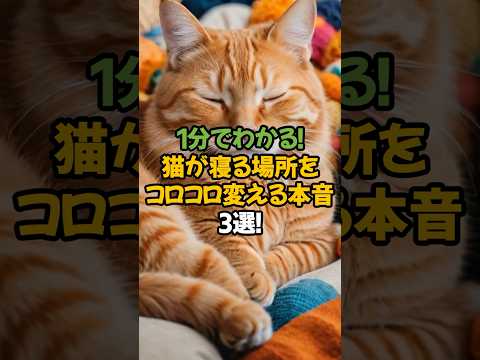 【実は理由があった】猫が寝る場所をコロコロ変える本音3選!🐾1分で解説!