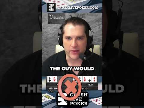 New Video from CrushlivePoker: Thin Value With AK? 🤔