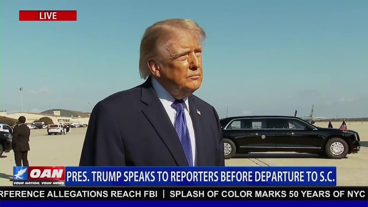 LIVE PRES. TRUMP SPEAKS TO REPORTERS BEFORE DEPARTING TO S.C.