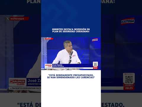 🔴🔵 Mininter destaca inversión en plan de seguridad ciudadana