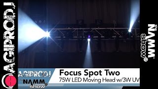 AMERICAN DJ FOCUS SPOT TWO 75 Watt LED Moving Head + 3 Watt UV LED in action - learn more