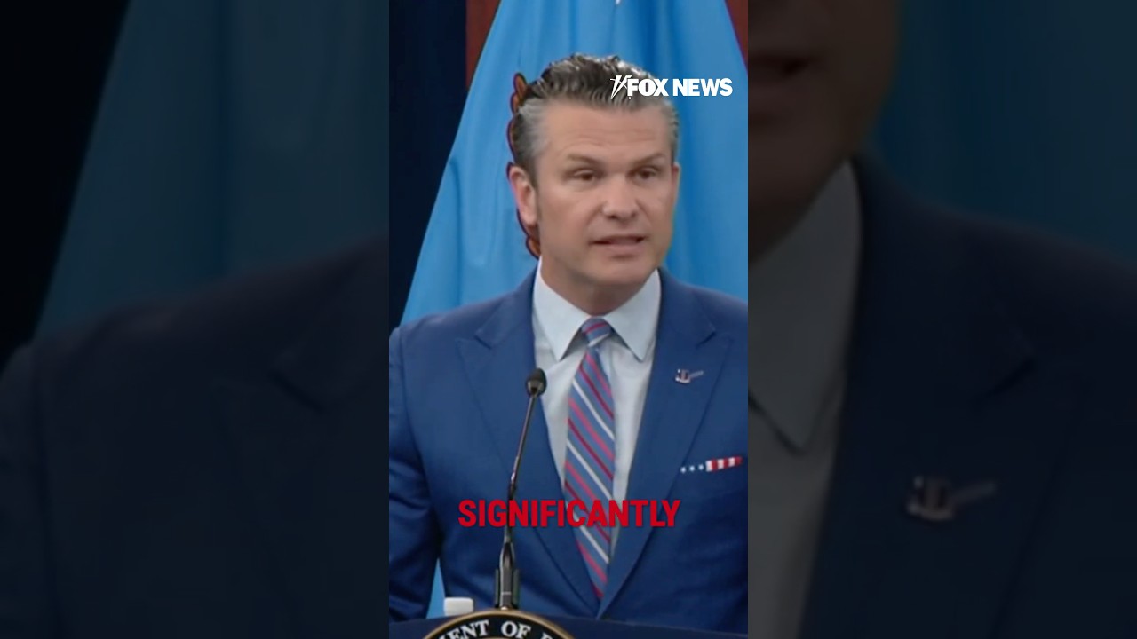 Hegseth brings receipts to back up Iran nuclear site destruction #shorts #iran #israel #us #world