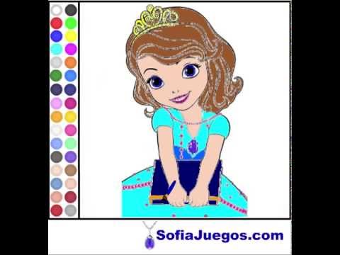 Juego: Colorear Princesa Sofia Gratis Online - YouTube