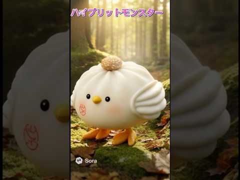鳥とまんじゅうのハイブリッドモンスター！#AI#sora#ブレインロッド