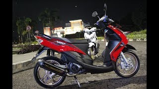 53 Gambar modifikasi motor mio soul hitam Terbaru