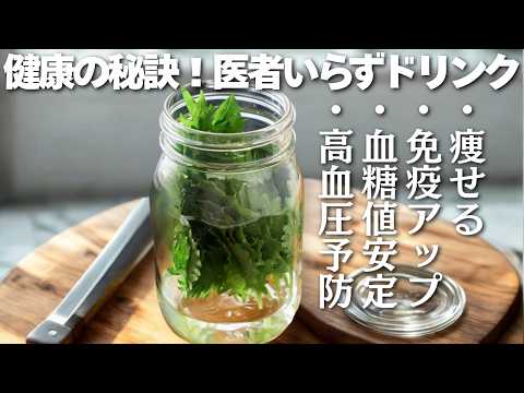 【簡単】毎日1杯の健康飲料青じそジュース。夏バテ知らず、ダイエット効果も！残ったシソの活用法 。大葉/紫蘇/青紫蘇