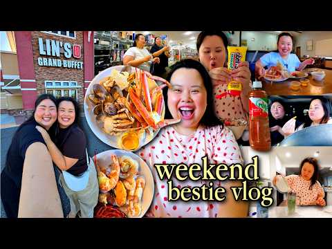 VLOG: reunited w/ bestie, buffet eating tour, girl's night out, home office is complete and life! ❤️
