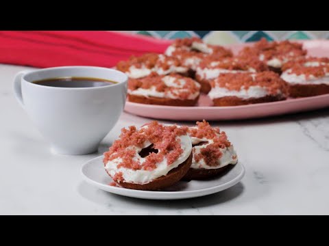 Pink Velvet Donuts To Share With Your Love ? Tasty Recipes