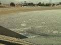AP-Dam in LA covered with black balls to prevent water evaporation