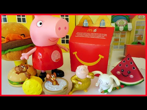 佩佩豬帶來各種麥當勞兒童套餐玩具故事