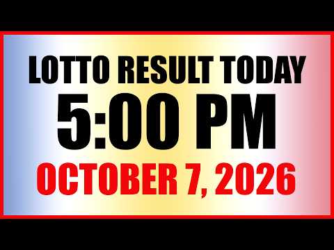 Lotto Result Today 5pm Draw October 7, 2026 Swertres EZ2 PCSO