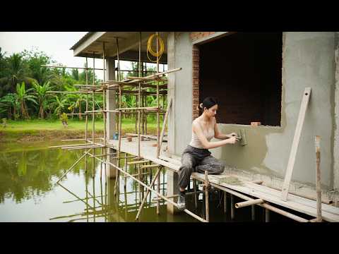 80% Completed – Brick Walls Finished, CEO Girl Starts Plastering Pond House Dream | Part 2