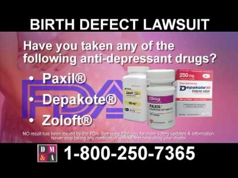 Paxil, Depakote, and Zoloft Birth Injuries