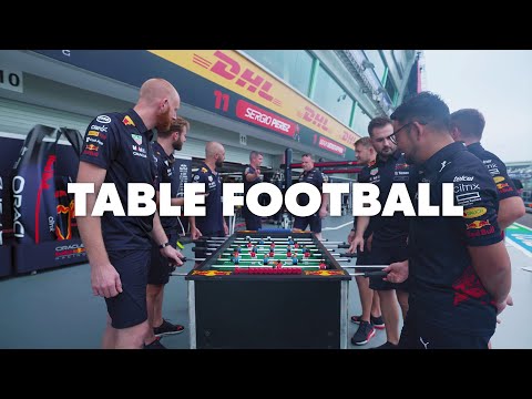 Car 1 vs Car 11 | Oracle Red Bull Racing Play Table Football