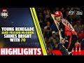 Renegades Cruise vs Strikers Courtesy of Jakes 70 (37) & Mujeebs 3/20 | Big Bash League Highlights