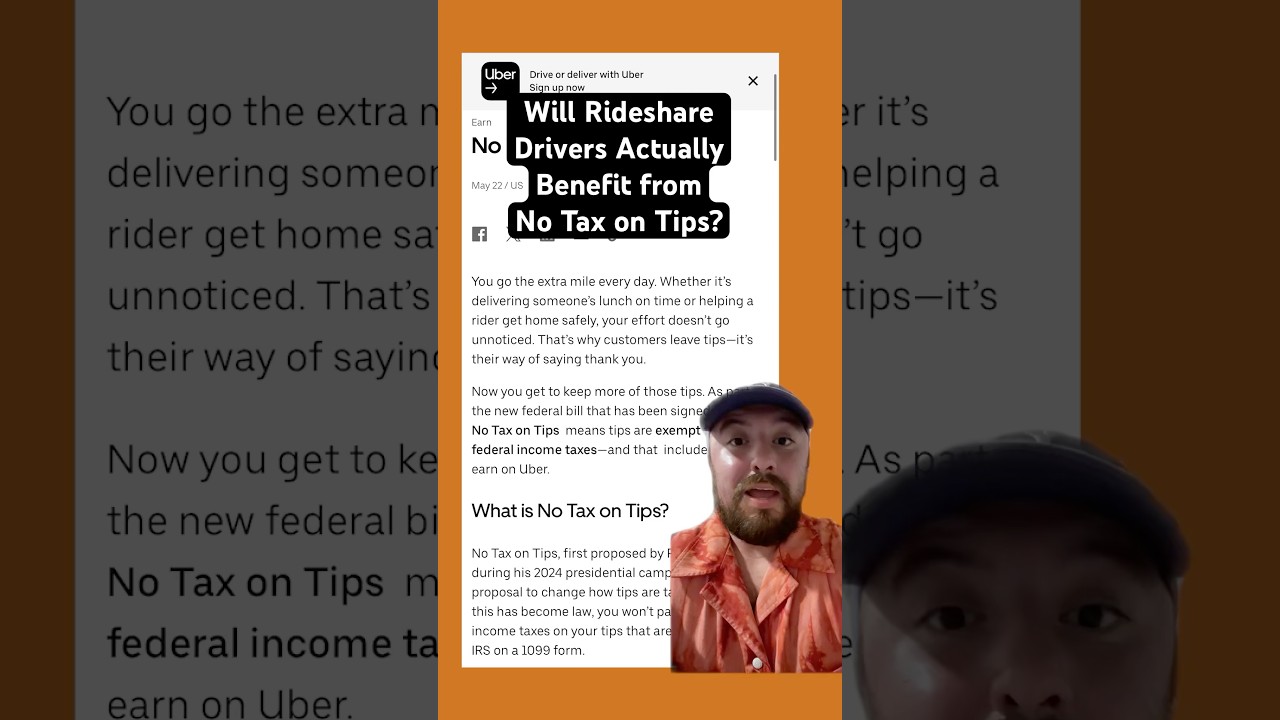 Will #Rideshare Drivers Actually Benefit from No Tax on Tips? 🤔🚗