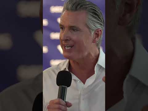 screenshot of youtube video titled Newsom: 'Democracy as We've Known It Is All on the Line (in November)'