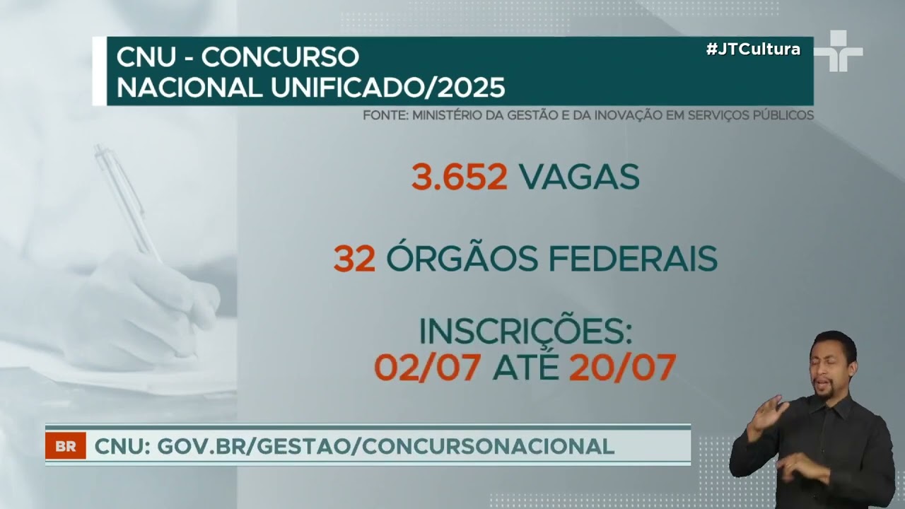 Inscrições para o Concurso Nacional Unificado começam amanhã