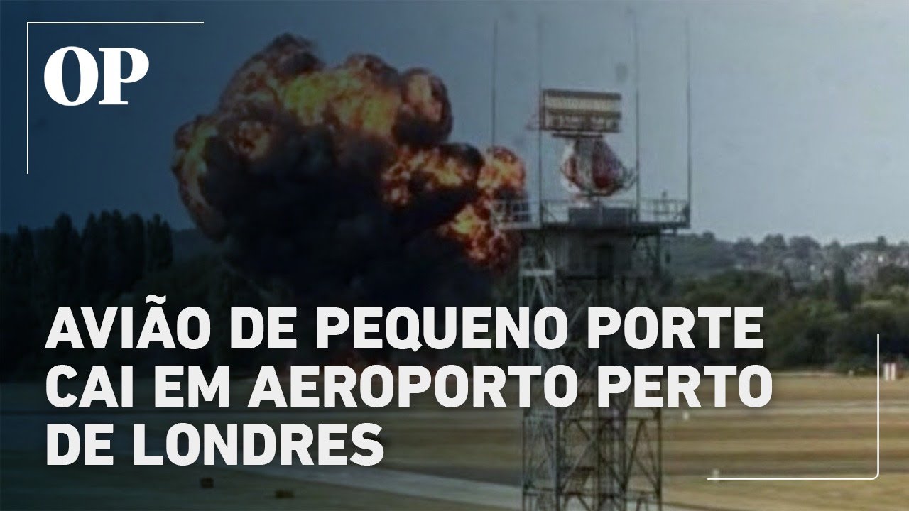 Vídeo mostra fumaça após queda de avião de pequeno porte perto de Londres