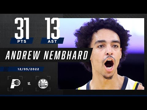 Rookie Andrew Nembhard GOES OFF!  CAREER-HIGH 31 PTS against the defending champs‼ video clip