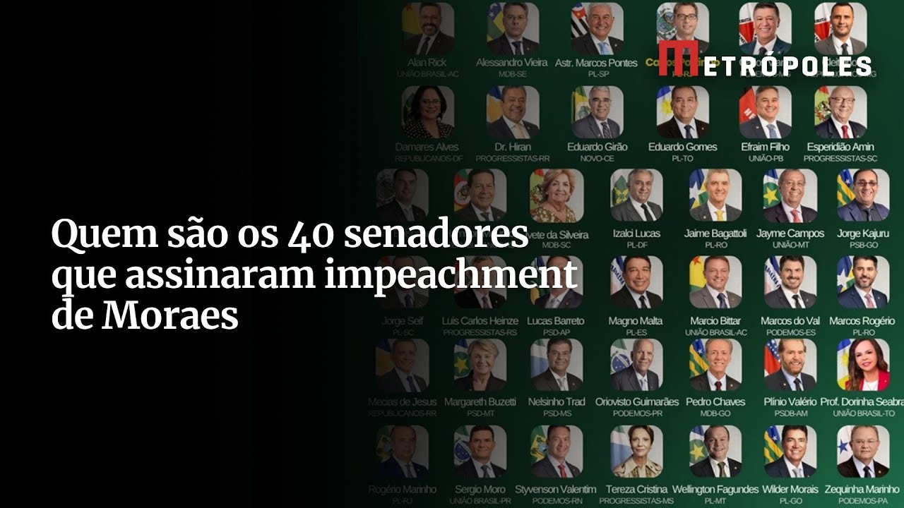 Quem são os 40 senadores que assinaram impeachment de Moraes