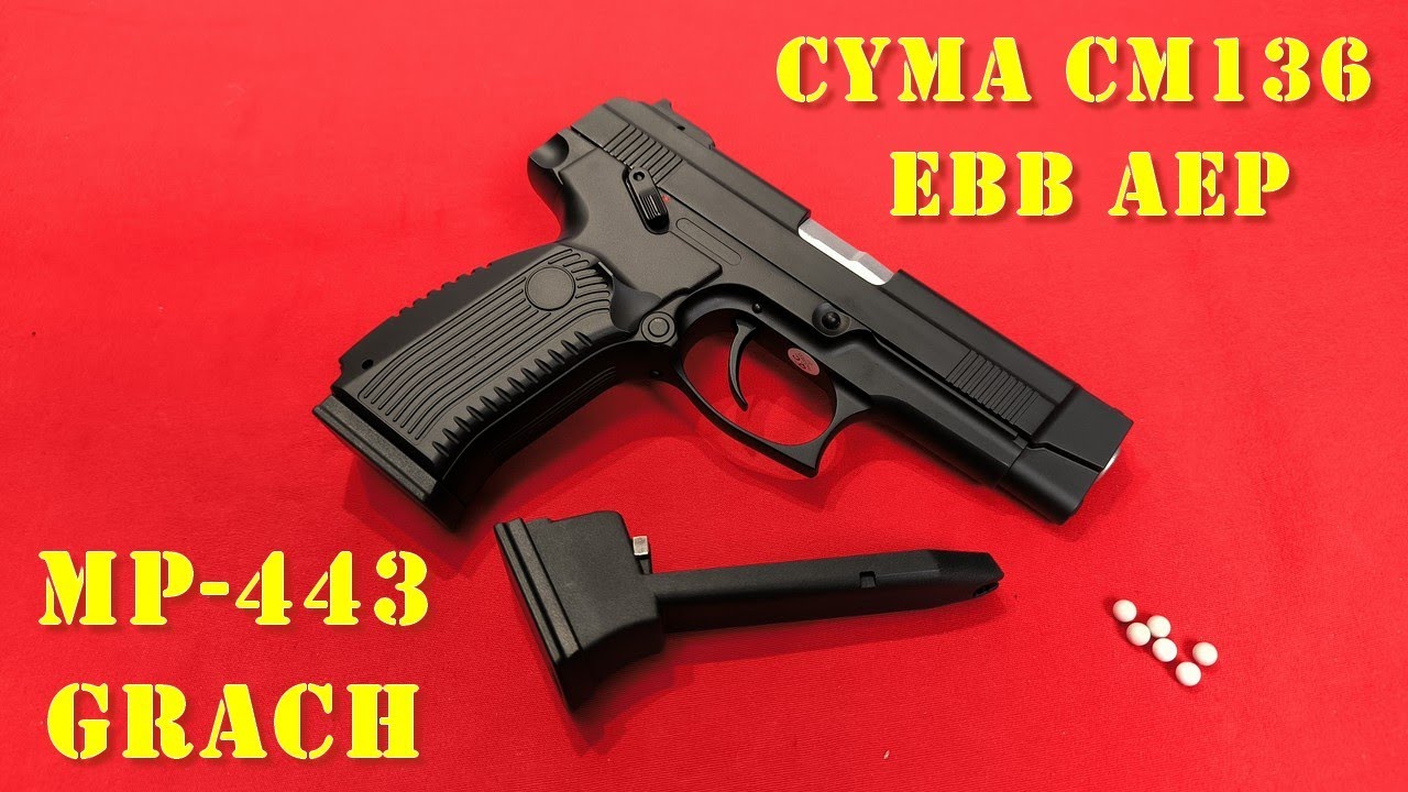 Airsoft - CYMA CM.136 "MP443 GRACH" blowback automatic electric pistol [French]