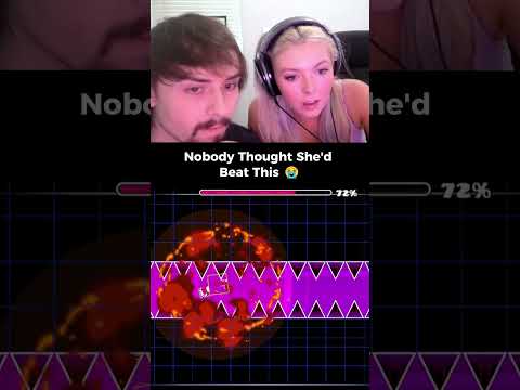 Nobody Expected Her To Beat This 😭 #shorts #geometrydash
