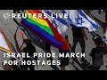 LIVE: Participants in the Jerusalem Gay Pride parade march for return of hostages