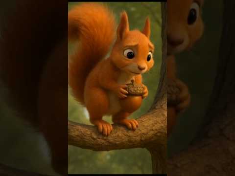 Squirrel's Adorable Adventure #ai #aishorts #shortsfeed #trending #cute #serotonin #fun #shorts