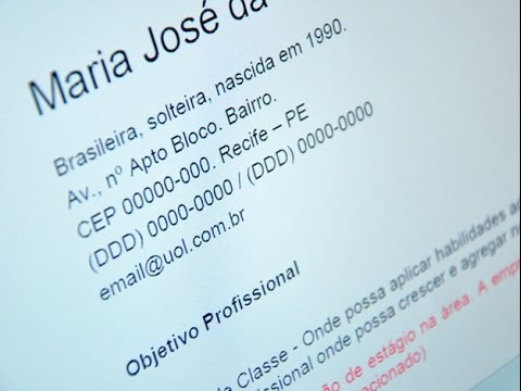 Como apresentar um curriculo por email