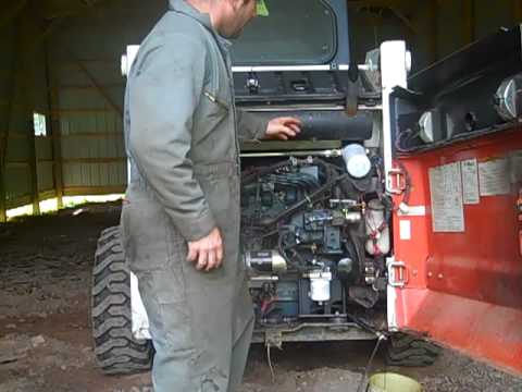 Changing Oil and Oil Filter In 763 Bobcat DIY how to video ... bobcat 751 fuel system diagram 