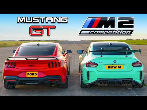 Mustang GT vs. BMW M2: Drag Race Showdown