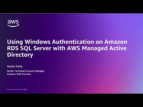 Using Windows Authentication on Amazon RDS SQL Server with AWS Managed Active Directory
