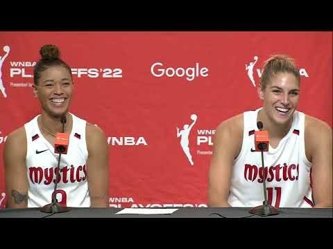 Elena Delle Donne, Natasha Cloud Game 1 Interview, WNBA Playoffs Washington Mystics vs Seattle Storm
