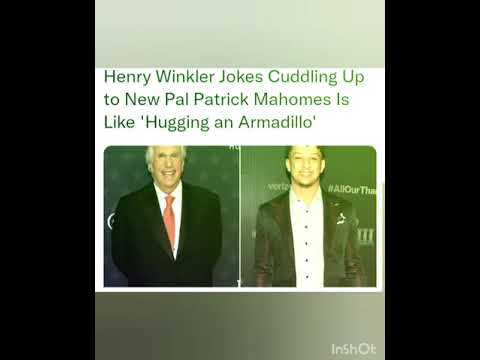 Henry Winkler Jokes Cuddling Up to New Pal Patrick Mahomes Is Like 'Hugging an Armadillo'