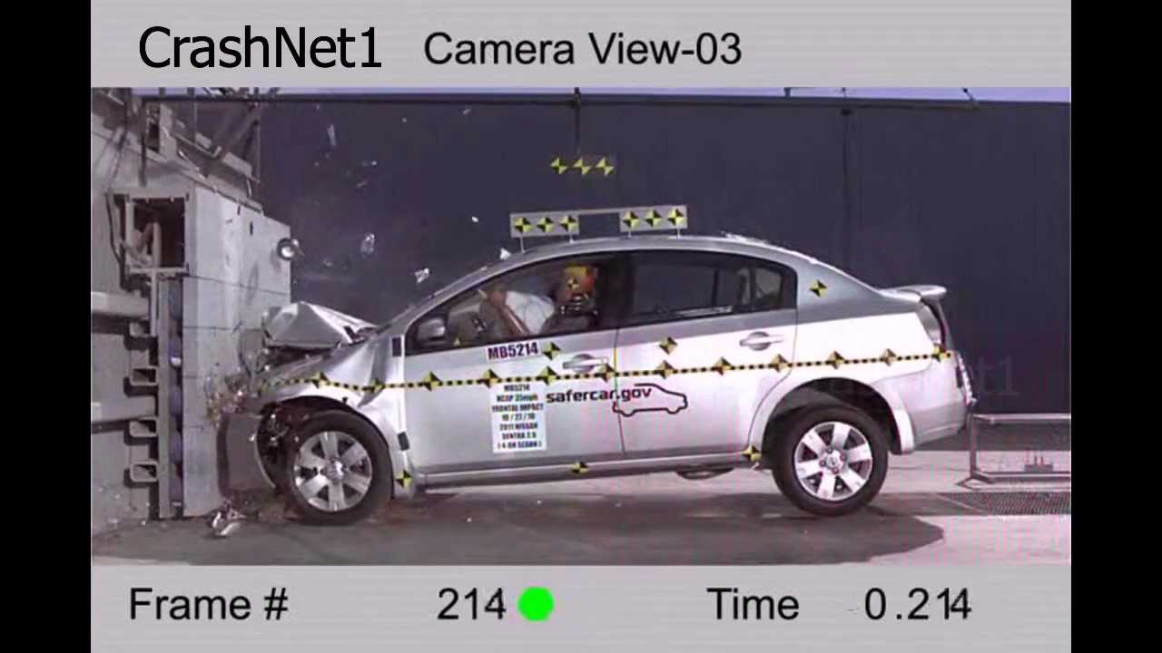Nissan sentra test crash #5