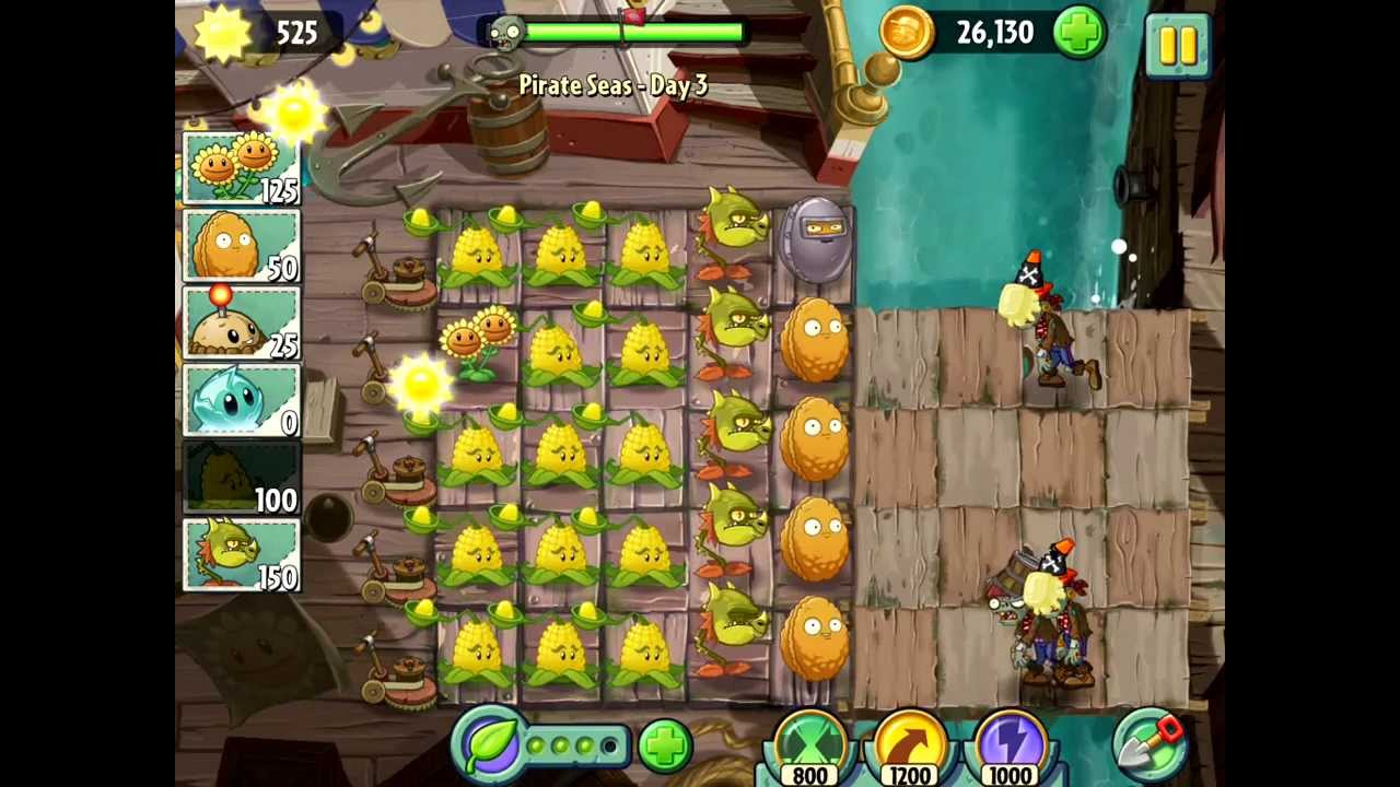 Plants vs. Zombies 2 - Pirate Seas - Day 3 [PvZ 2 Walkthrough] - YouTube