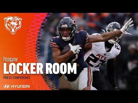 Postgame locker room after Bears win against Falcons | Chicago Bears video clip