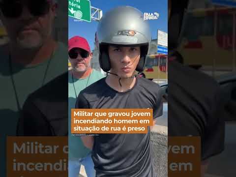 Militar que gravou jovem incendiando homem em situação de rua no RJ é preso #Shorts #FalaBrasil