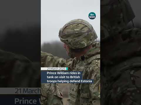 Prince William rides in tank on visit to British troops helping defend Estonia | ITV News
