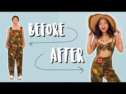 DIY Cut-Out Jumpsuit | Thrifted Transformations
