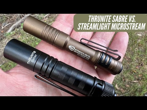 Streamlight Microstream USB VS. Thrunite Saber:Flashlights Compared (There ARE Various Sabre Colors)