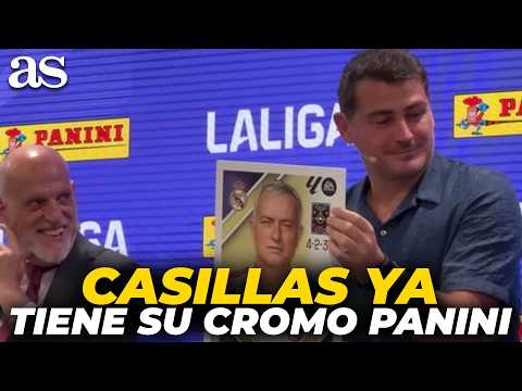 La REACCIÓN de CASILLAS al recibir un CROMO GIGANTE de MOURINHO se hace VIRAL