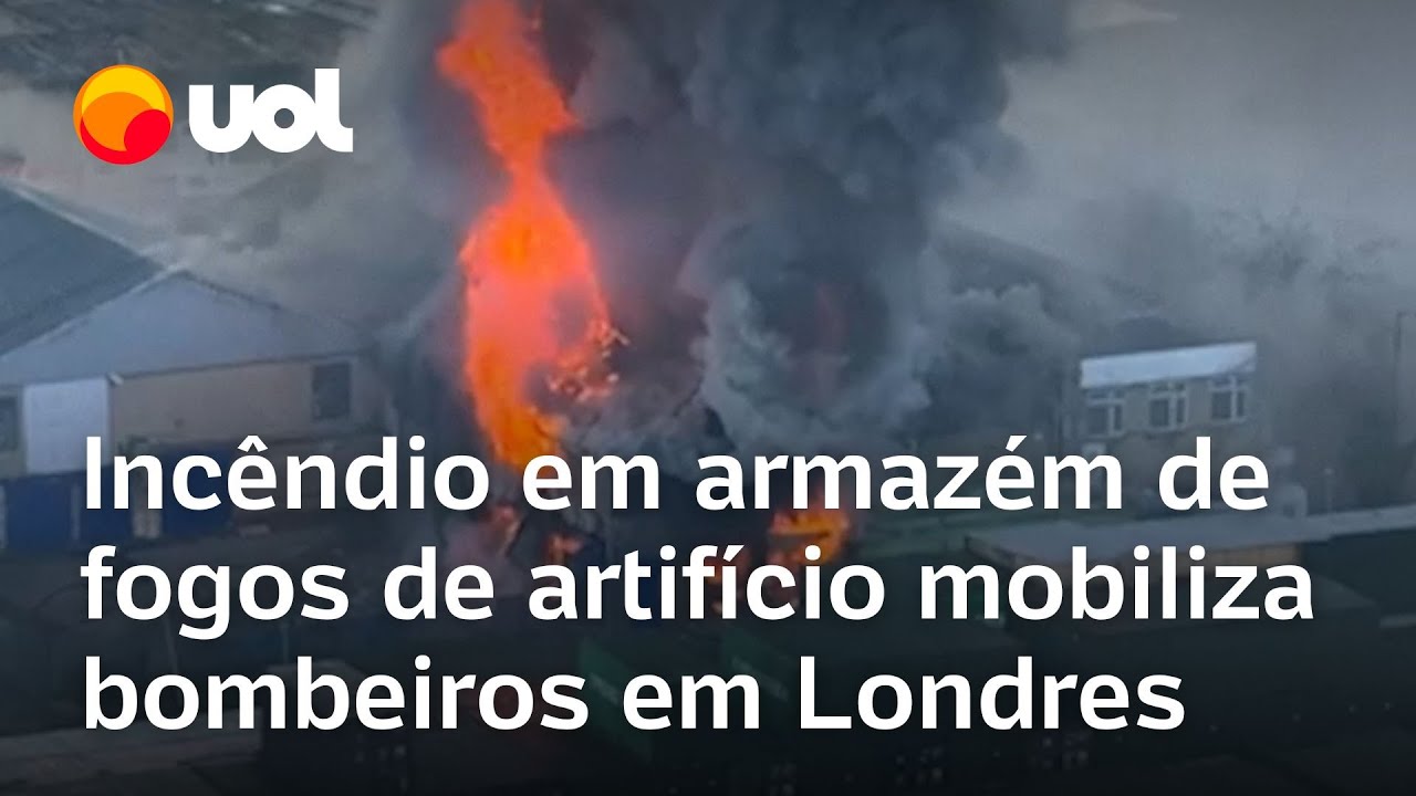 Incêndio em Londres mobiliza mais de 150 bombeiros armazém de fogos de artifício foi atingido