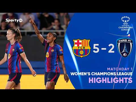 Barcelona 5-2 Paris FC | 26/27 | UWCL - Game highlights | SportyTV