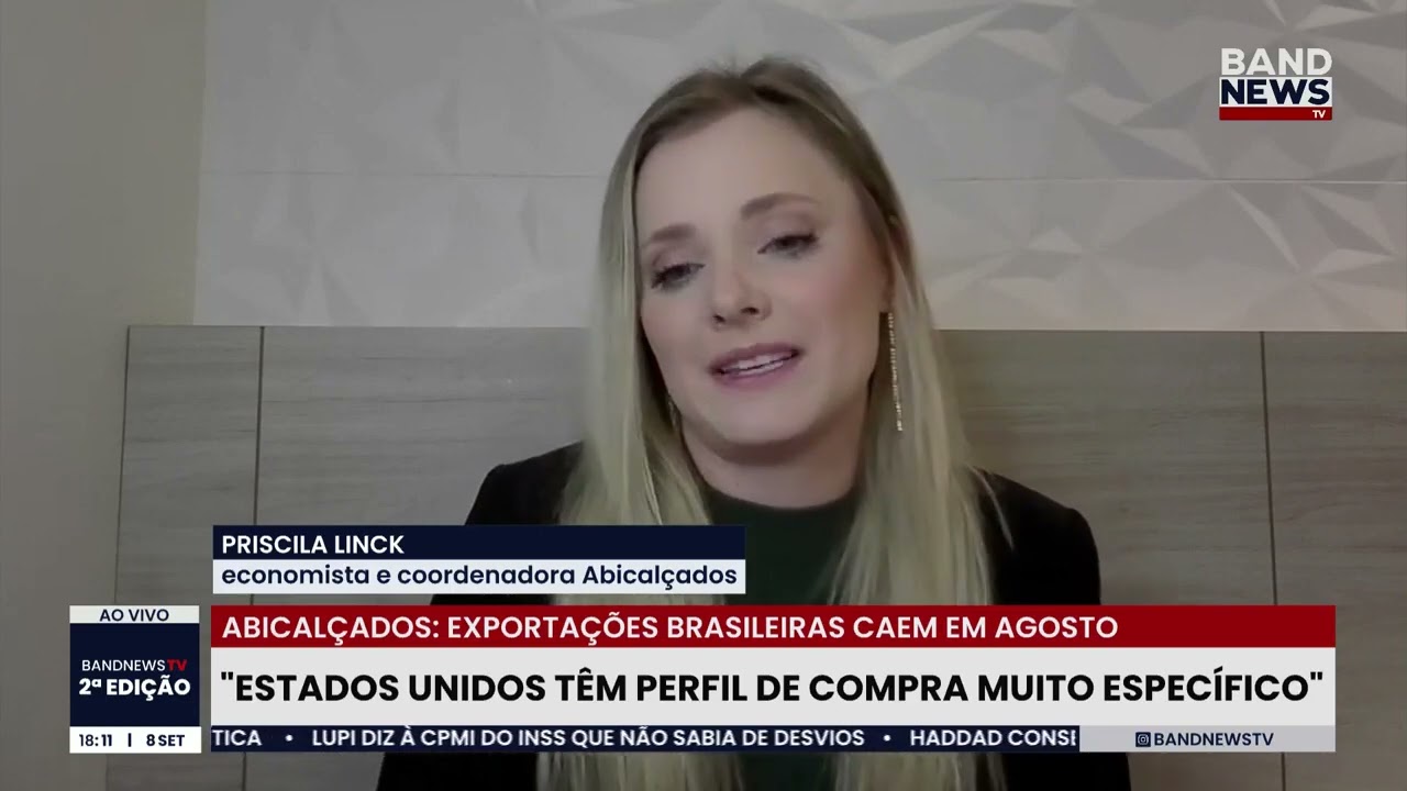 Abicalçados exportações brasileiras caem em agosto | BandNews TV