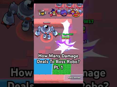 How Many Damage Deals To Boss Robo? Pt.1 #brawlstars #shorts #brawl #gaming