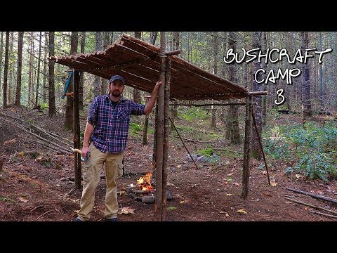 Bushcraft Camp 3: Building the Roof & New Bushcraft Saw