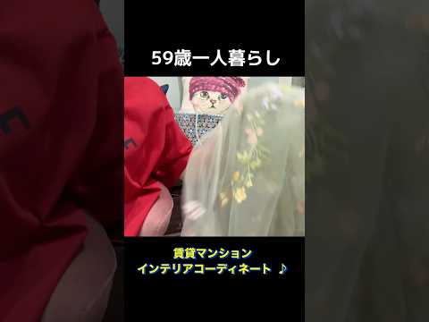 【59歳一人暮らし】インテリアコーディネート/カーテン編#50代一人暮らし #インテリア好き #インテリアコーディネート
